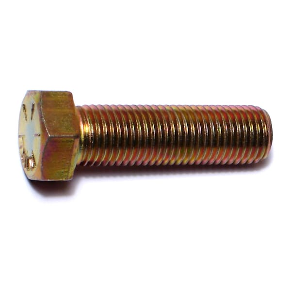Midwest Fastener Grade 8, 7/16"-20 Hex Head Cap Screw, Zinc Yellow Steel, 1-1/2 in L, 25 PK 00874 - main